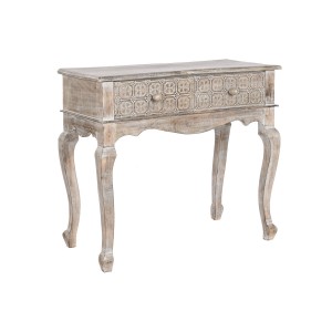Hall Table with 2 Drawers DKD Home Decor White Brown 91 x 42 x 81 cm