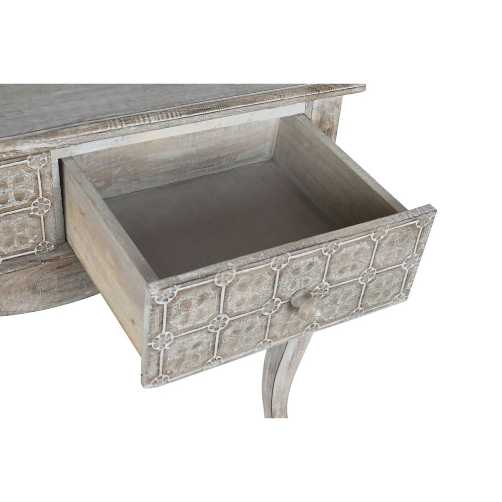 Meuble d'Entrée avec 2 Tiroirs DKD Home Decor Blanc Marron Bois de manguier 91 x 42 x 81 cm