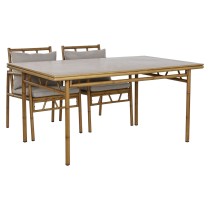 Ensemble Table + 4 Chaises Home ESPRIT Aluminium 160 x 90 x 75 cm (5 Pièces)