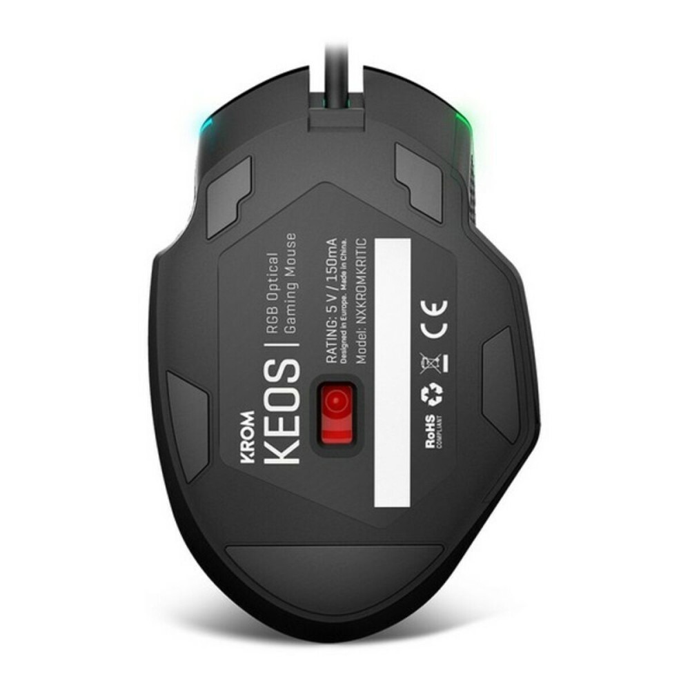 Souris Gaming avec LED Krom Keos 6400 dpi Noir