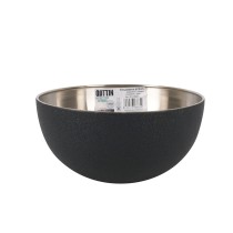 Salatschüssel Quttin Schwarz Silberfarben Stahl 24 x 12 cm (6 Stück)