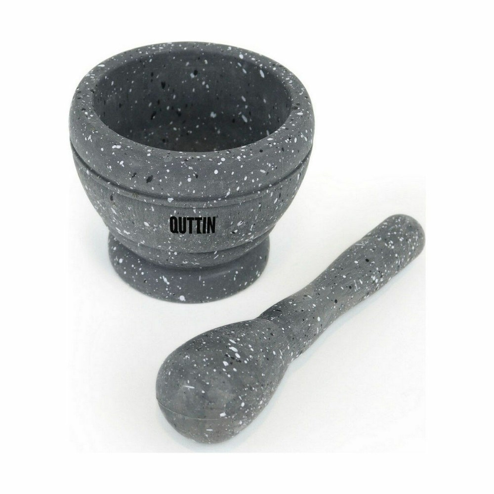 Mortier de cuisine Quttin Plastique 11 x 9 cm Noir (12 Unités)