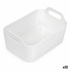 Panier Multi-usages Confortime Blanc 33 x 23,5 x 15,4 cm (12 Unités)