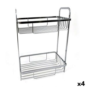 Etagère de salle de bains Confortime Chromed Argenté 29 x 18 x 39 cm (4 Unités)