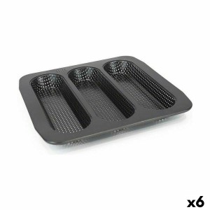 Moule pour Baguettes Quttin Perforé 28 x 28 x 2,7 cm (6 Unités)