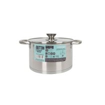 Casserole avec couvercle en verre Quttin Hermes Acier 4 L (4 Unités)