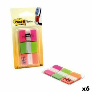 Ensemble de Notes Adhésives Post-it Index Multicouleur 25 x 38 mm (6 Unités)