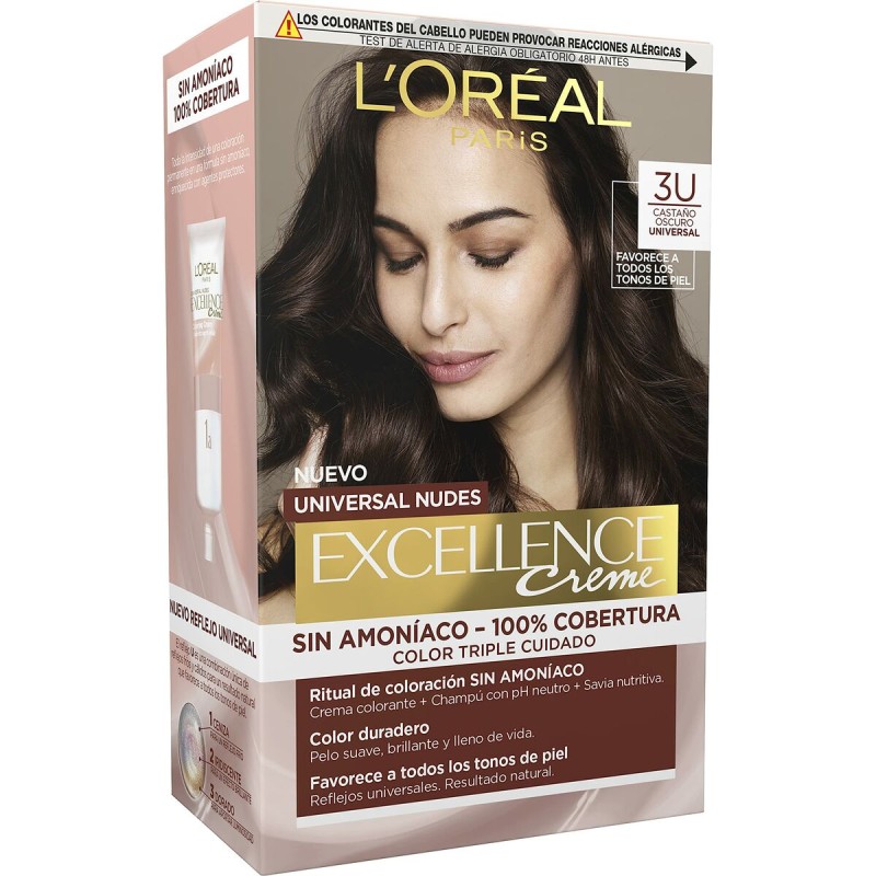 Dauerfärbung L'Oreal Make Up Excellence Dunkles Kastanienbraun