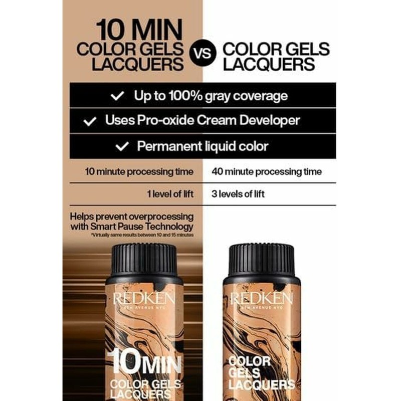 Dauerfärbung Redken Color Gels Lacquers Minutos 3 x 60 ml Nº 6ABN-6.19 (3 Stück)