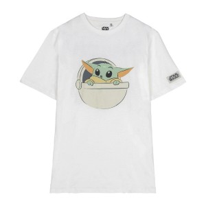 Kurzarm-T-Shirt für Kinder The Mandalorian Weiß