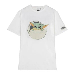 T shirt à manches courtes Enfant The Mandalorian Blanc