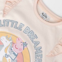 Kurzarm-T-Shirt für Kinder Peppa Pig Hellrosa