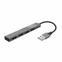 Hub USB Trust 23786 USB x 4 Grau Silberfarben Aluminium 3600 W