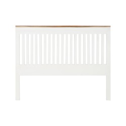 Headboard DKD Home Decor White Brown Acacia Mango wood 165 x 3 x 135 cm