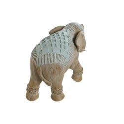 Deko-Figur Home ESPRIT Weiß grün türkis Elefant Kolonial 21,5 x 8,5 x 16 cm (3 Stück)