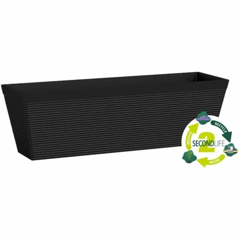 Planter Garden ID Black 50 x 16 x 16 cm