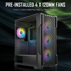 ATX Semi-Tower Gehäuse Antec AX90 Schwarz