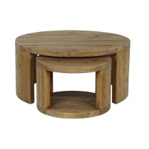 Jeu de 2 tables Home ESPRIT Bois 99 x 99 x 48 cm