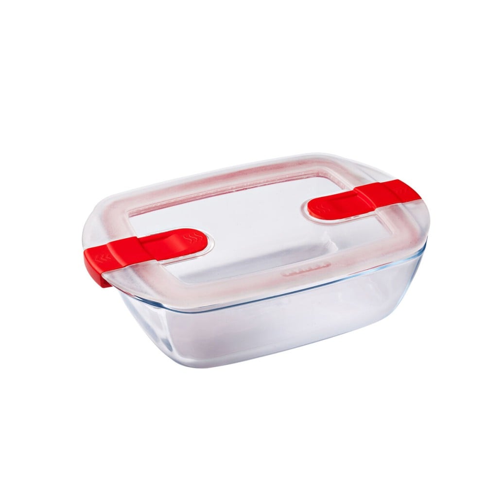 Lunchbox hermetisch Pyrex Cook&heat 1,1 L 24 x 15,5 x 7 cm Durchsichtig Glas (5 Stück)