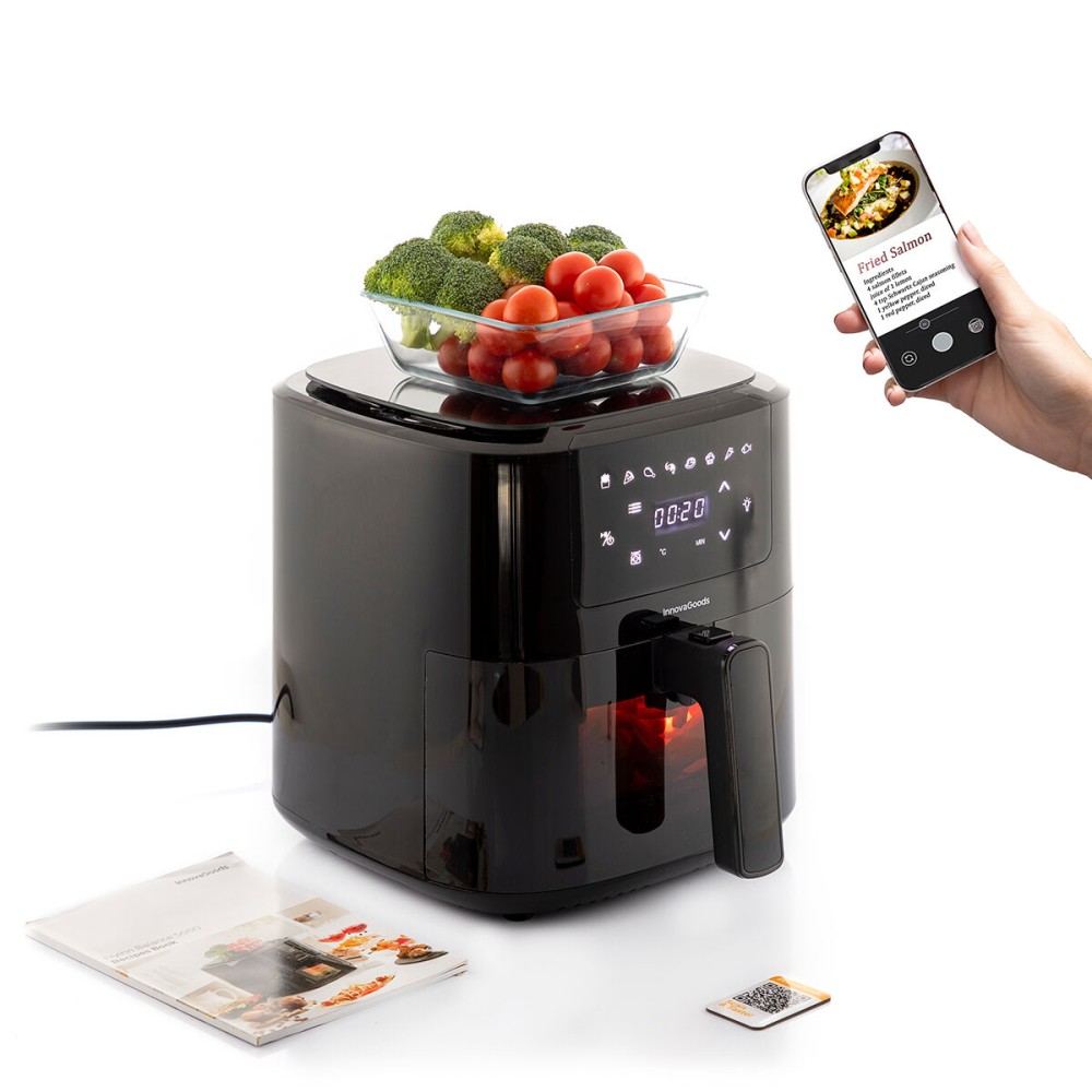 Air Fryer with Weighing Scale InnovaGoods Fryinn Balance 5000 Black 1500 W 5 L Stainless steel