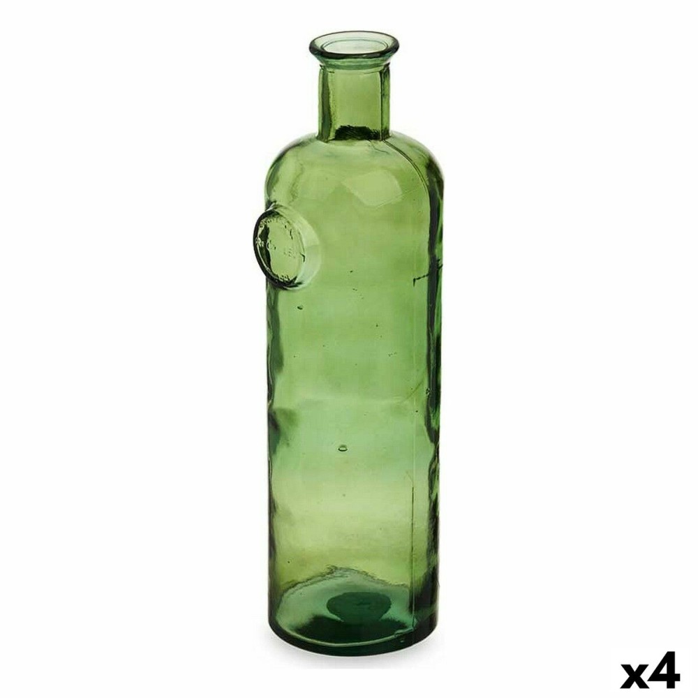 Flasche Stamp grün 14 x 44 x 13 cm Dekoration (4 Stück)