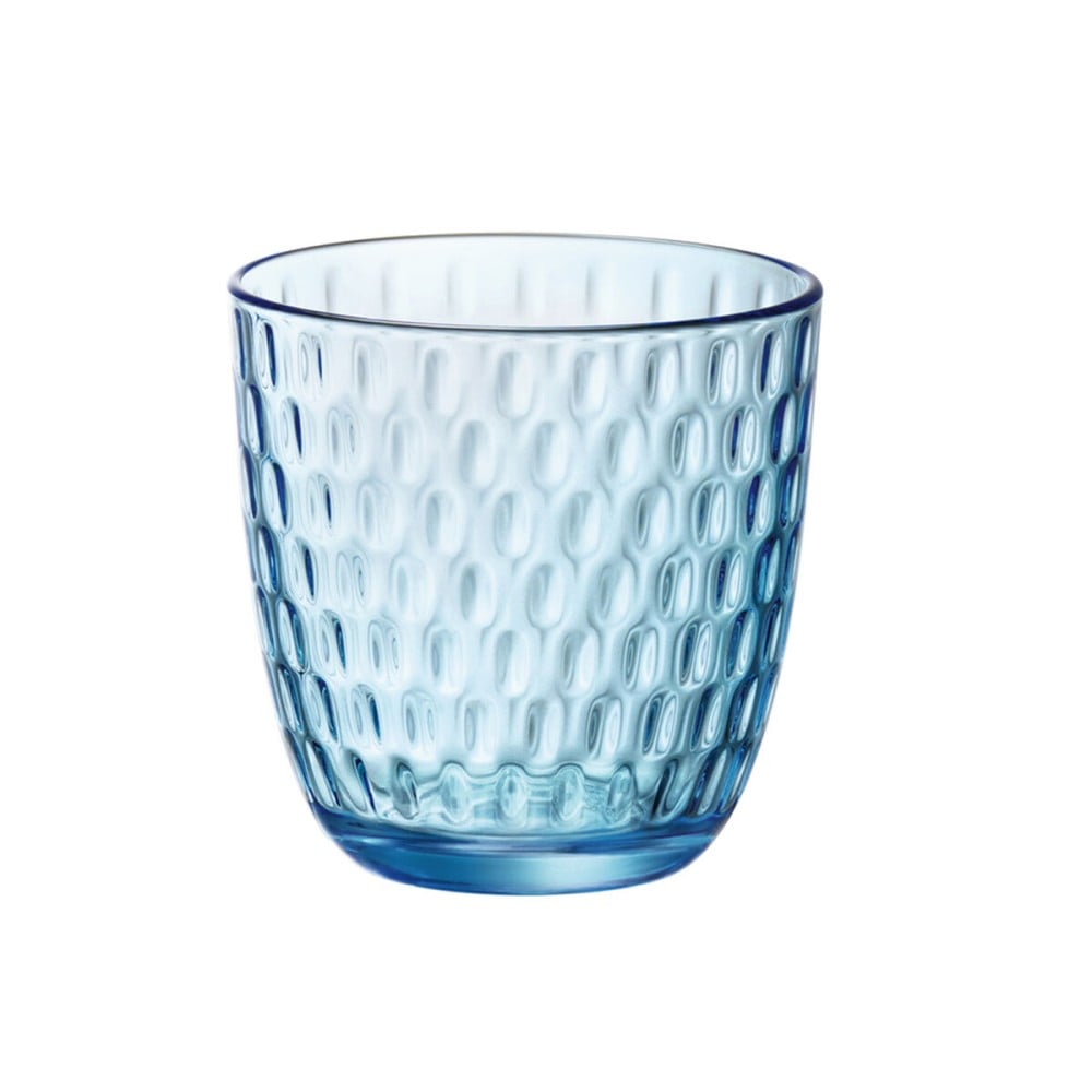 Set de Verres Bormioli Rocco Slot Bleu verre Avec relief 290 ml 6 Unités