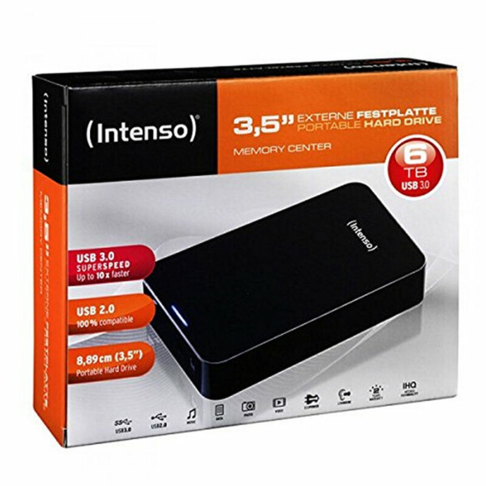 Disque Dur Externe INTENSO 6031514 3.5" USB 3.0 6 TB Noir