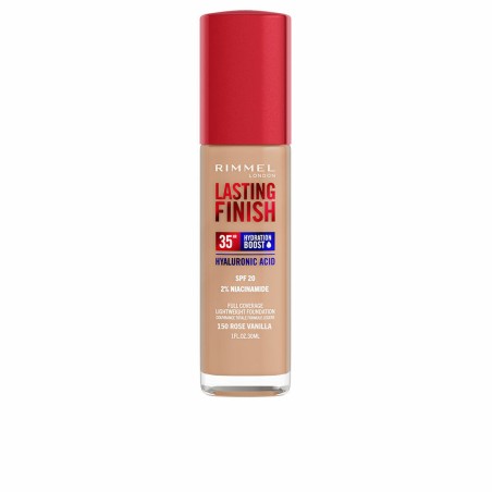 Fluid Makeup Basis Rimmel London Lasting Finish Nº 150 Rose Vanilla Spf 20 30 ml