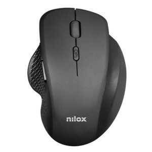 Wireless Mouse Nilox Ratón Wireless Ergonómico Negro Black Red 3200 DPI