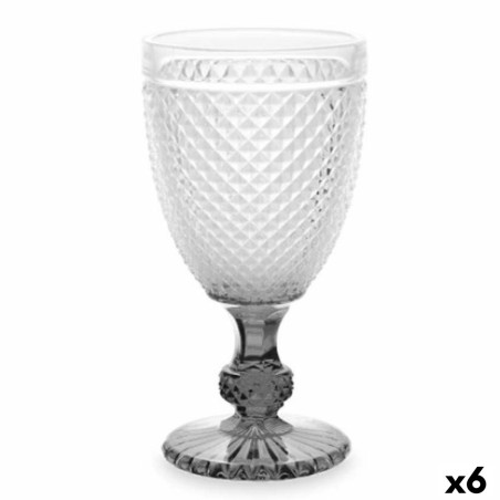 Glas Diamant Durchsichtig Anthrazit Glas 256 ml (6 Stück)