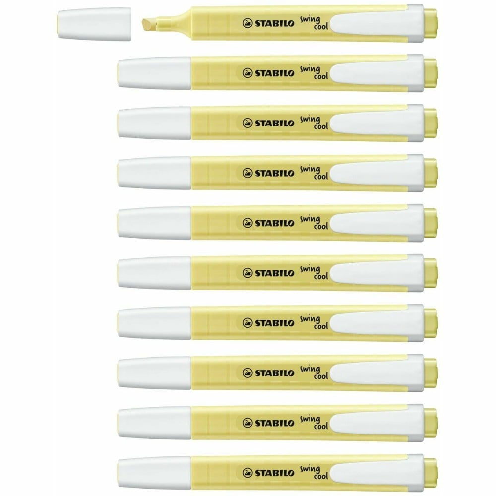 Fluorescent Marker Stabilo Swing Cool Pastel Yellow 10 Pieces (1 Unit)