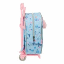 School Rucksack with Wheels Frozen Ice magic Blue 22 x 27 x 10 cm