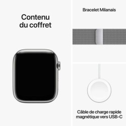 Smartwatch Apple Series 9 Silberfarben 45 mm