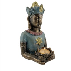 Büste Romimex Harz Buddha Kerzenschale 29 x 16 x 16 cm