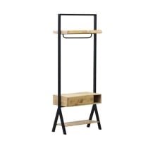 Bench Home ESPRIT Black Natural 80 x 40 x 200 cm