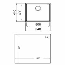 Sink with One Basin Teka Square 50.40 TG (60 cm)