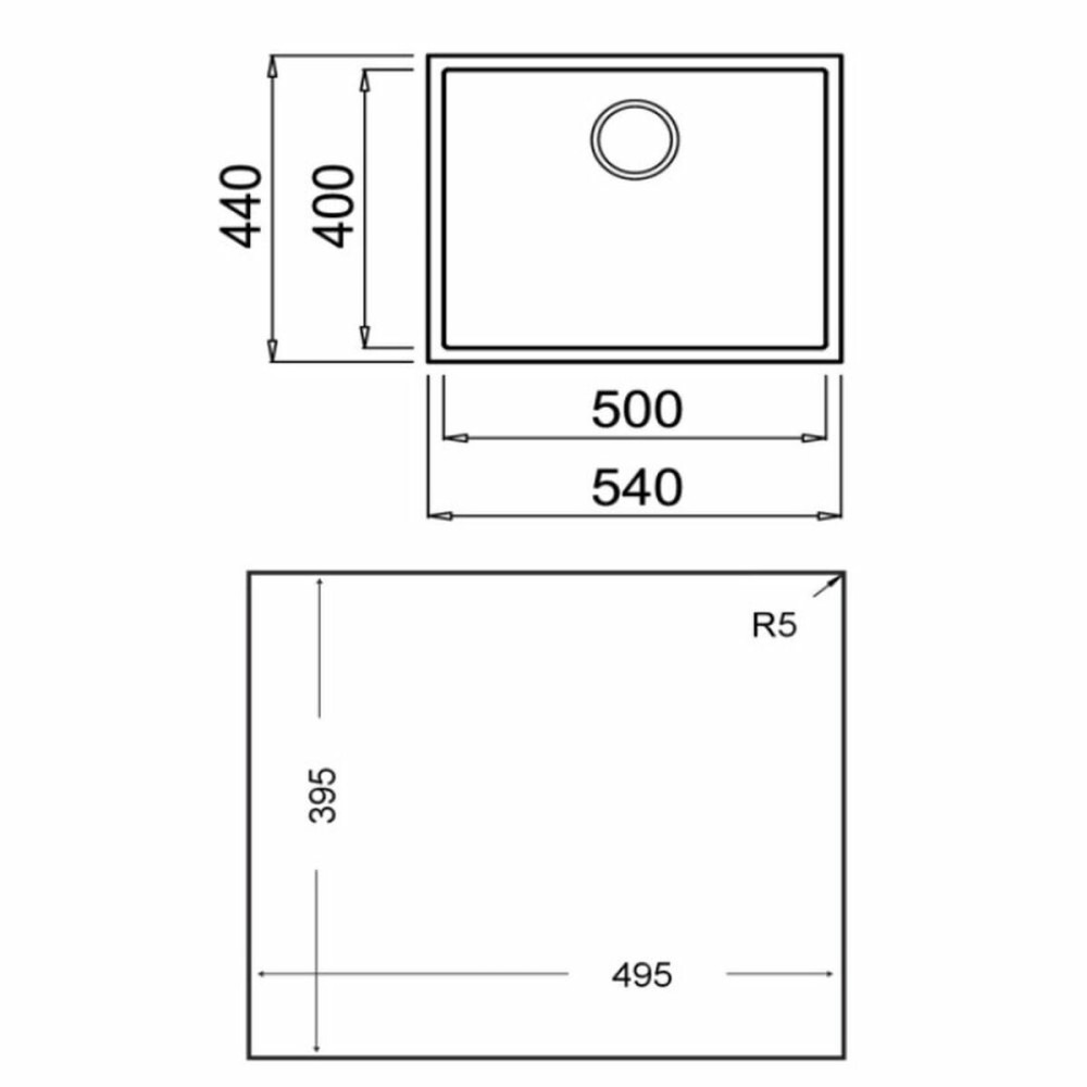 Einfachspülbecken Teka Square 50.40 TG (60 cm)