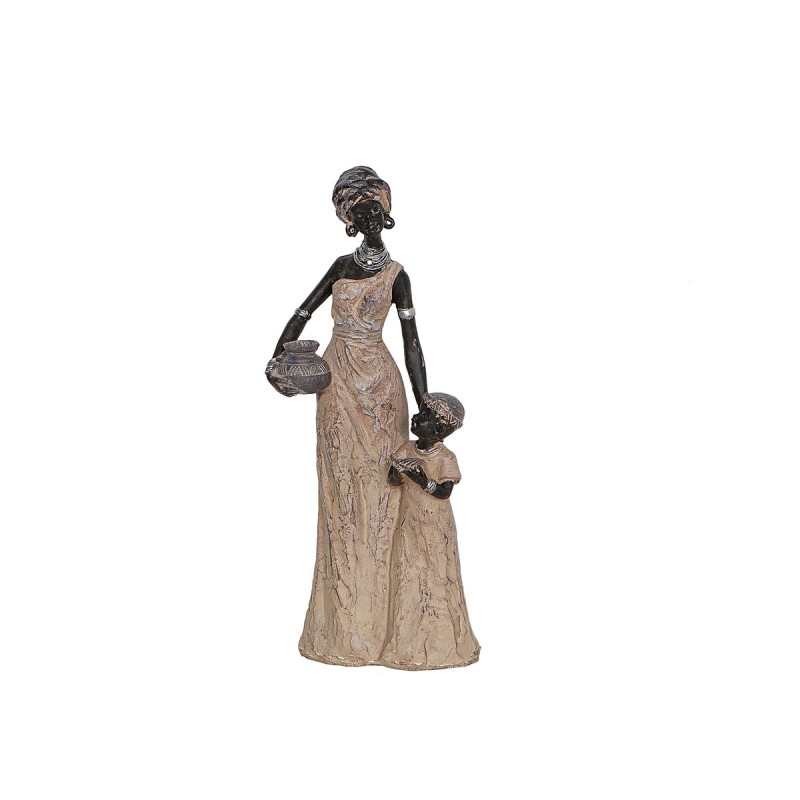 Deko-Figur Romimex Bunt Harz Afrikanerin Mädchen 15 x 35 x 10 cm