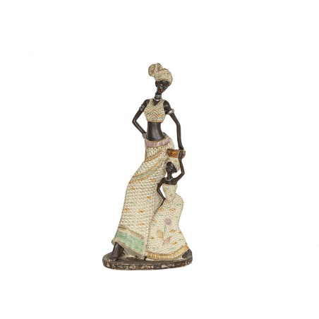 Figurine Décorative Romimex Multicouleur Résine Africaine Fille 18 x 38 x 14 cm