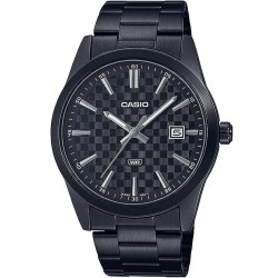 Herrenuhr Casio DATE CARBON LOOK DIAL BLACK SERIE- BLACK Schwarz (Ø 41 mm)