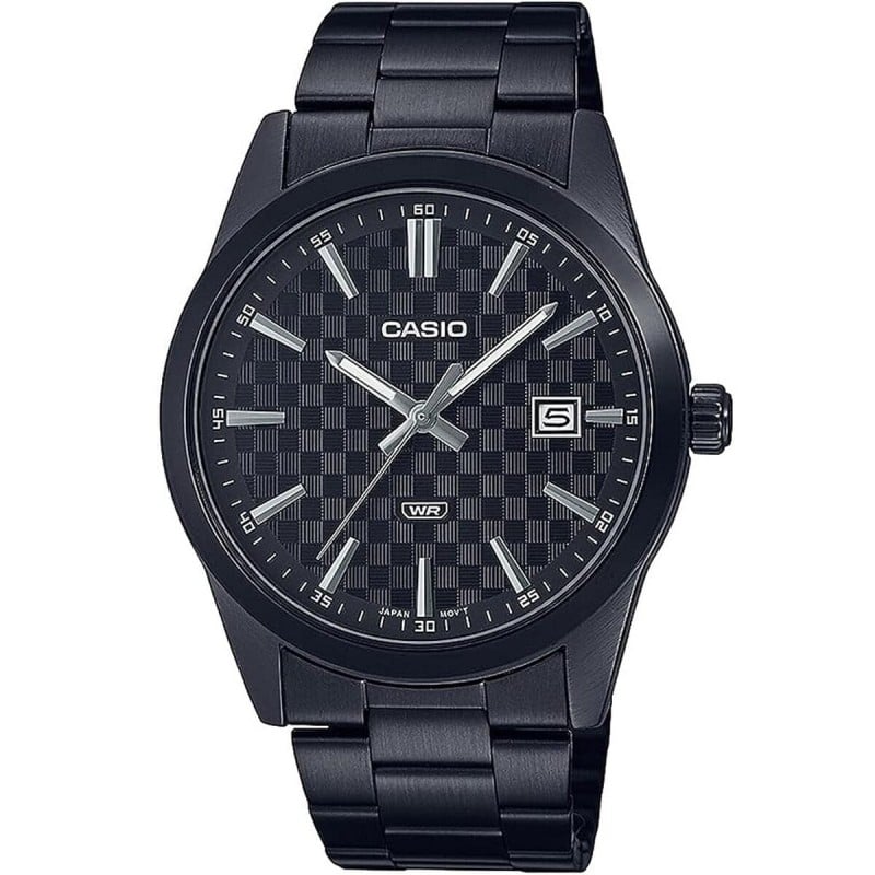 Men's Watch Casio DATE CARBON LOOK DIAL BLACK SERIE- BLACK Black (Ø 41 mm)