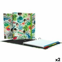 Reliure à anneaux Grafoplas Carpebook Revolution Green Vert A4 (2 Unités)