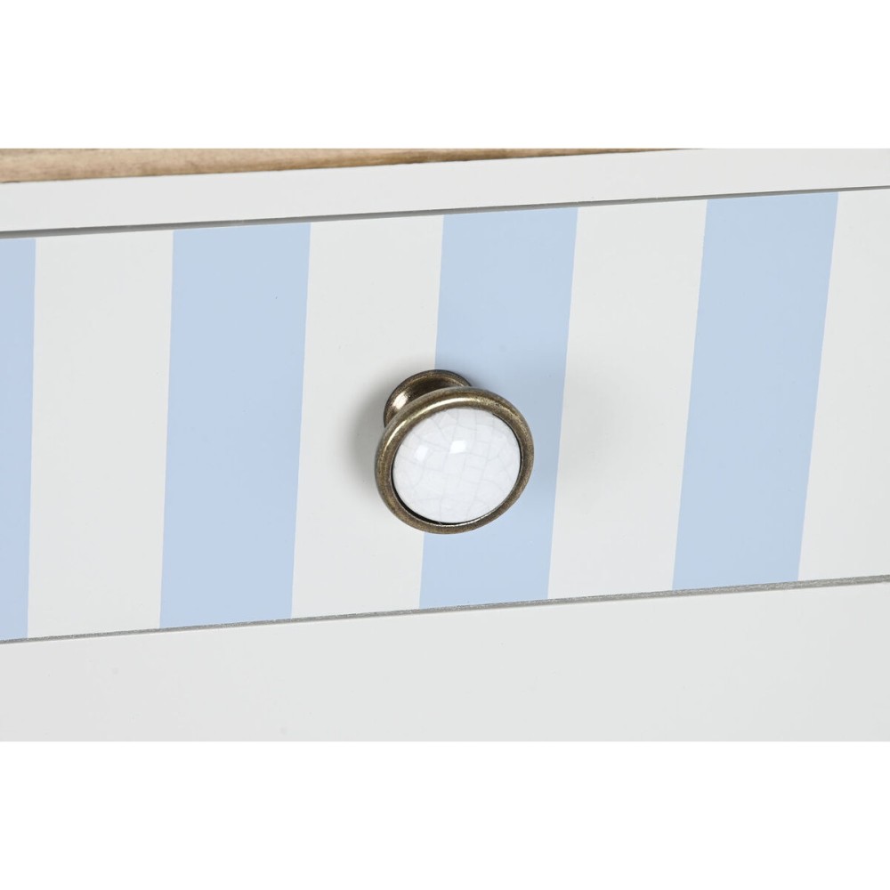 Console DKD Home Decor Ceramic White Sky blue (110 x 40 x 79 cm)