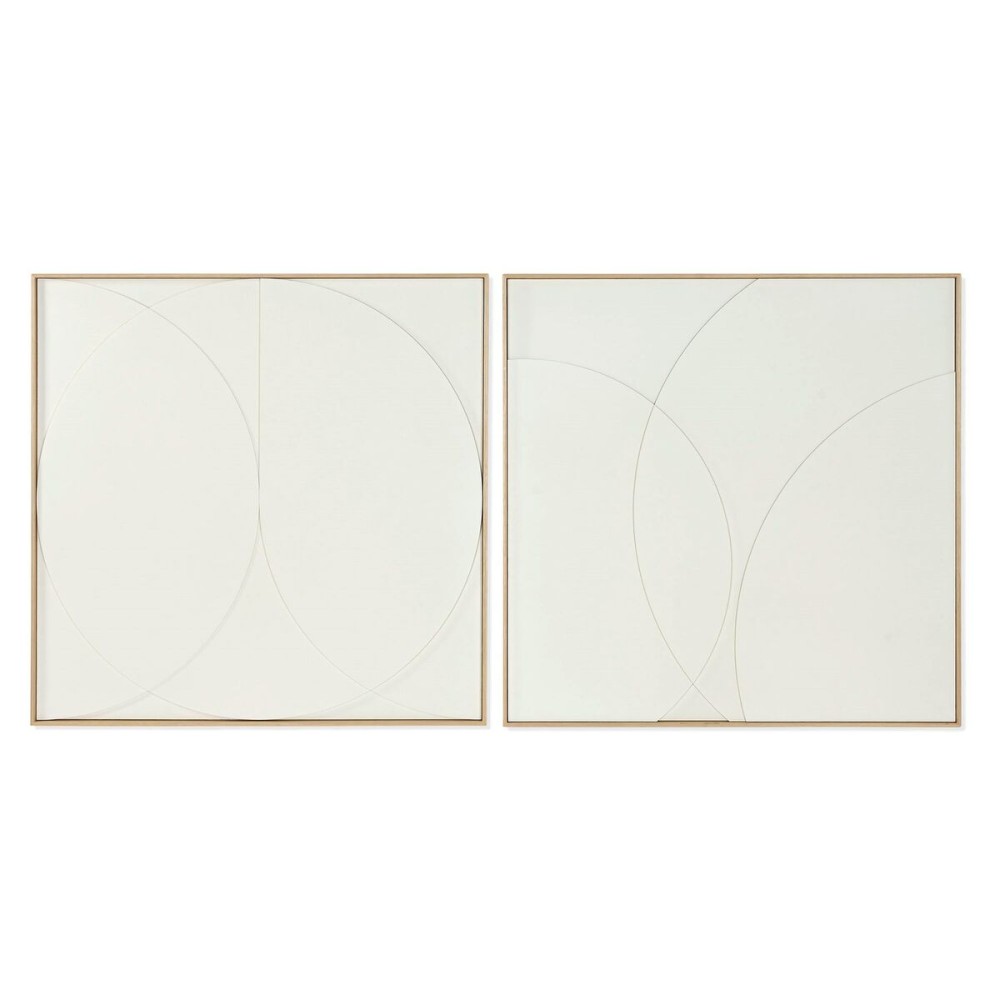 Painting Home ESPRIT White Modern Scandinavian 100 x 4 x 100 cm (2 Units)