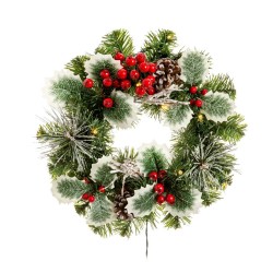 Couronne de Noël PVC Multicouleur 30 x 30 x 10 cm