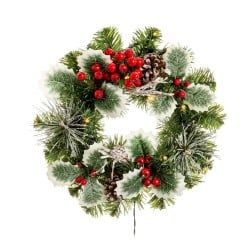 Weihnachtskranz PVC Bunt 30 x 30 x 10 cm