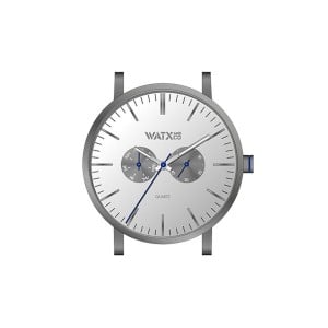 Unisex-Uhr Watx & Colors WXCA2703 Grau Silberfarben (Ø 44 mm)