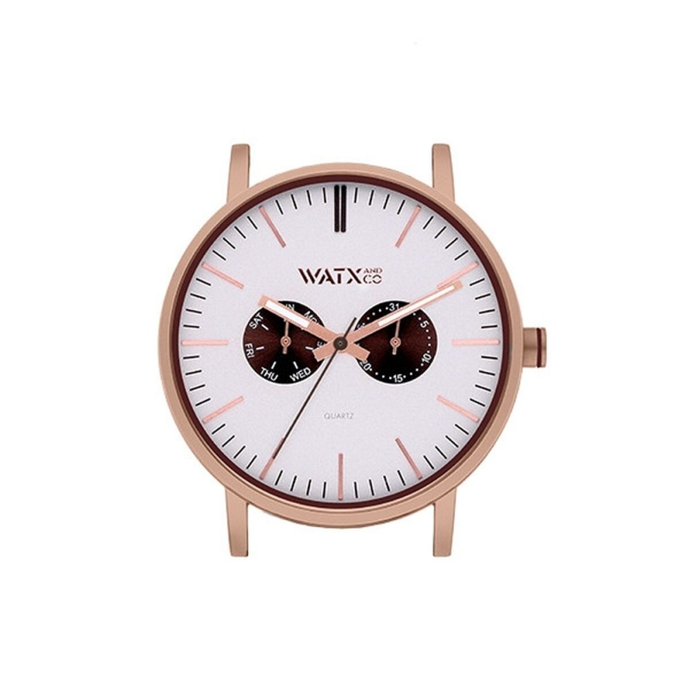 Montre Unisexe Watx & Colors WXCA2735 Gris Rose Argenté (Ø 44 mm)