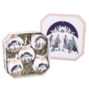 Boules de Noël Multicouleur Polyfoam Rois Mages 7,5 x 7,5 x 7,5 cm (5 Unités)