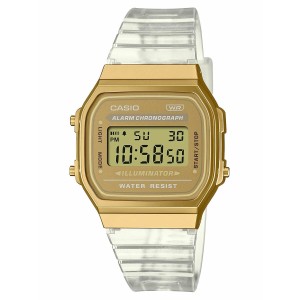 Unisex-Uhr Casio VINTAGE COLLECTION - TRANSPARENT BAND - GOLD